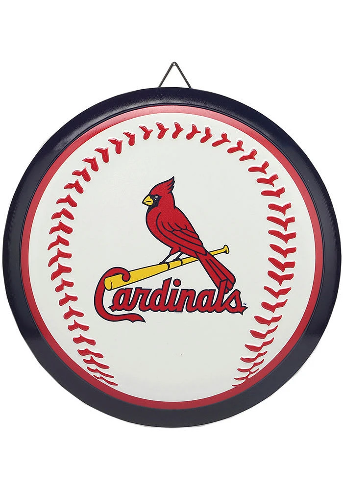 St Louis Cardinals Round Baseball Metal Sign