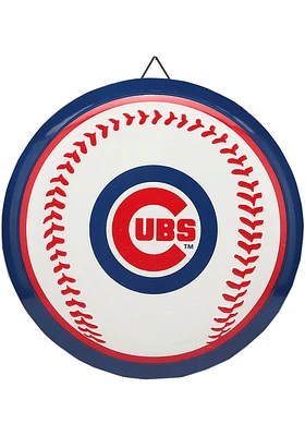 Chicago Cubs Round Baseball Metal Sign