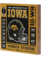 Iowa Hawkeyes Ticket Wood Sign