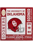 Oklahoma Sooners Ticket Wood Sign