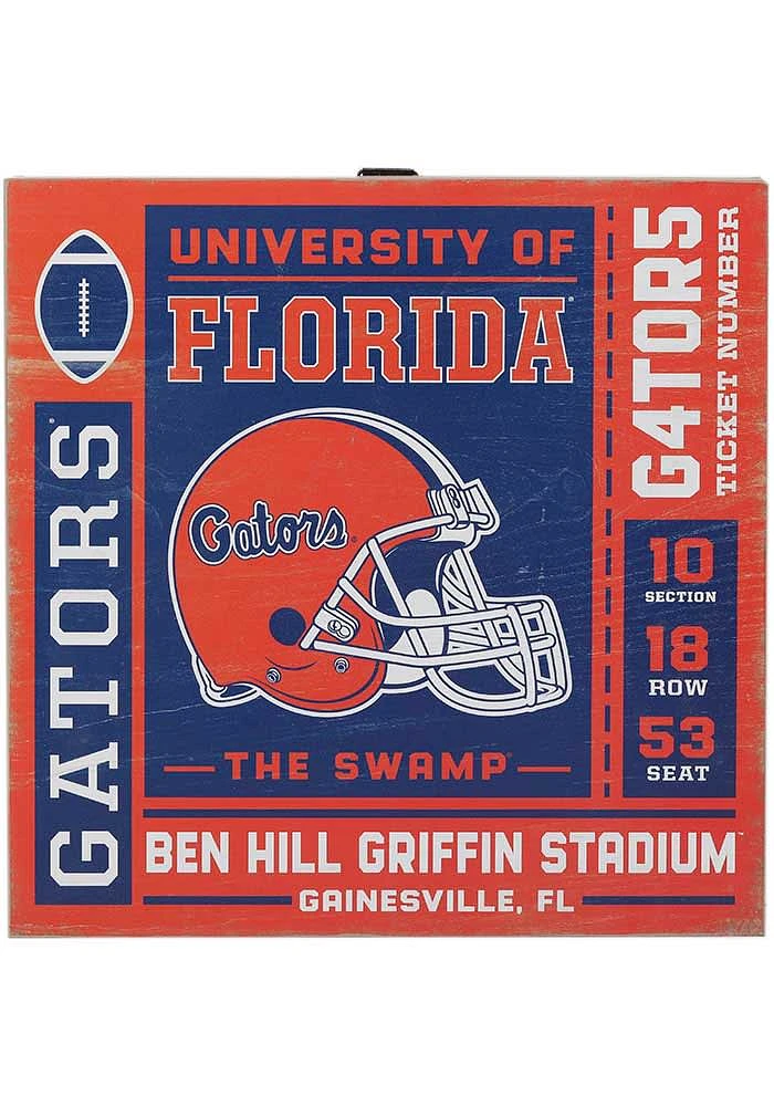 Florida Gators Ticket Wood Wall Wall Art