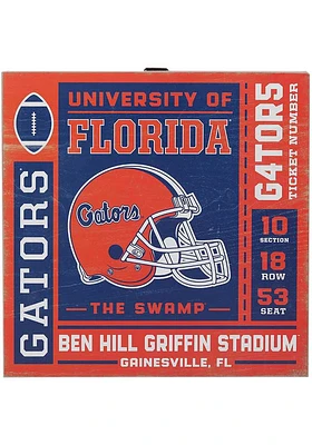 Florida Gators Ticket Wood Wall Wall Art