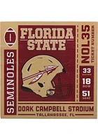 Florida State Seminoles Ticket Wood Wall Wall Art
