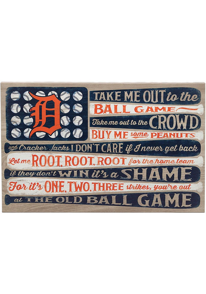 Detroit Tigers Canvas Flag Wall Wall Art