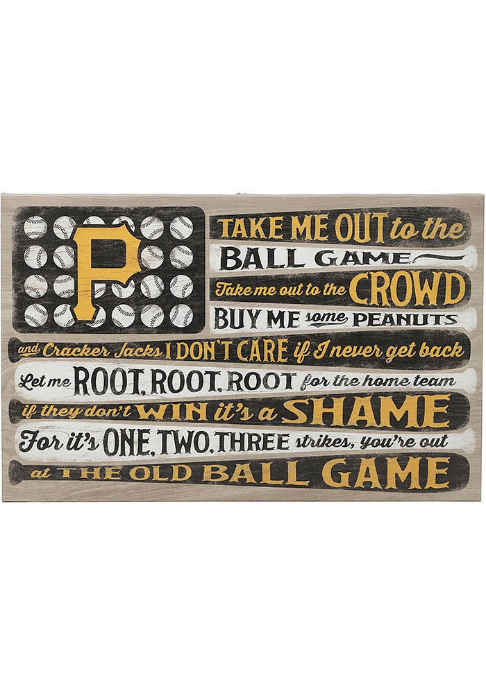 Pittsburgh Pirates Canvas Flag Wall Wall Art