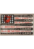 Baltimore Orioles Canvas Flag Wall Wall Art