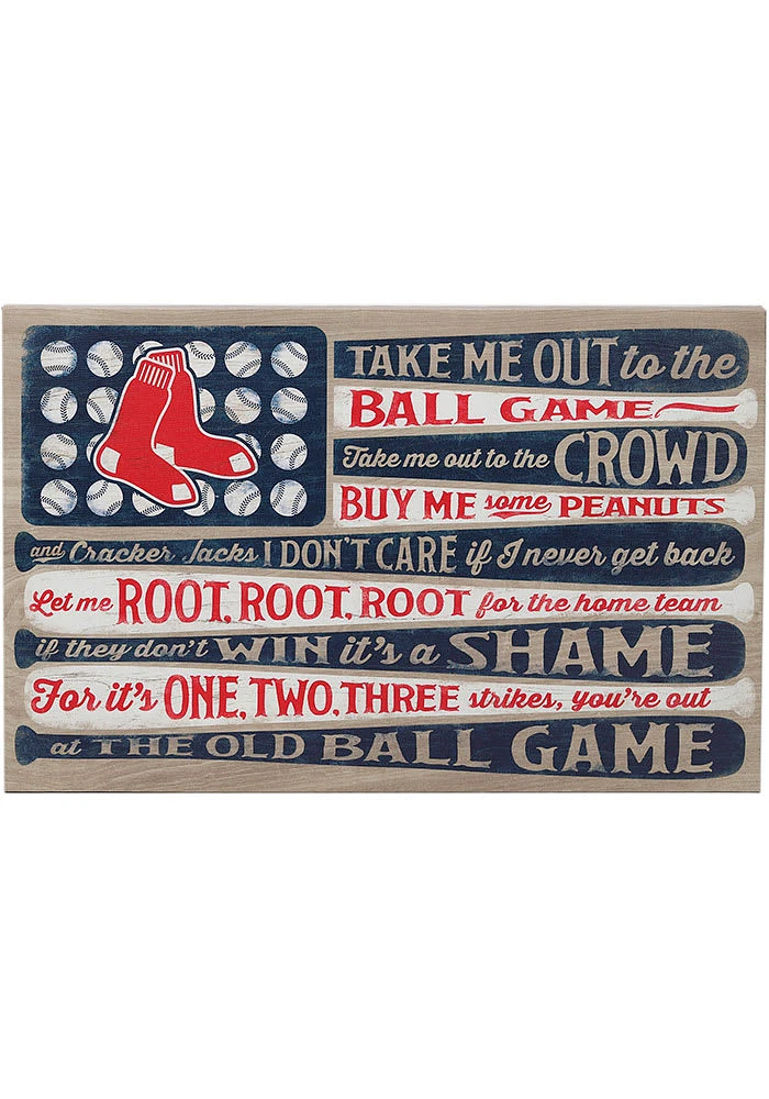 Boston Red Sox Canvas Flag Wall Wall Art