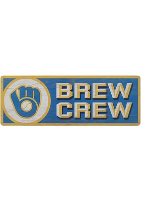 Milwaukee Brewers Wood Wall Sign