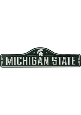 Michigan State Spartans Metal Street Sign - Green