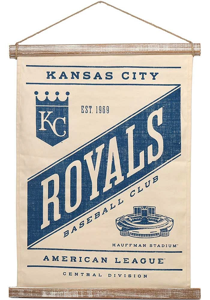 Kansas City Royals Banner Canvas Wall Wall Art - Blue