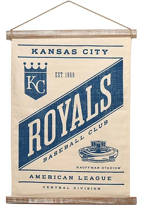 Kansas City Royals Banner Canvas Wall Wall Art - Blue