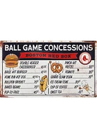 Boston Red Sox Ball Game Concessions Metal Sign - White