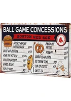 Boston Red Sox Ball Game Concessions Metal Sign - White