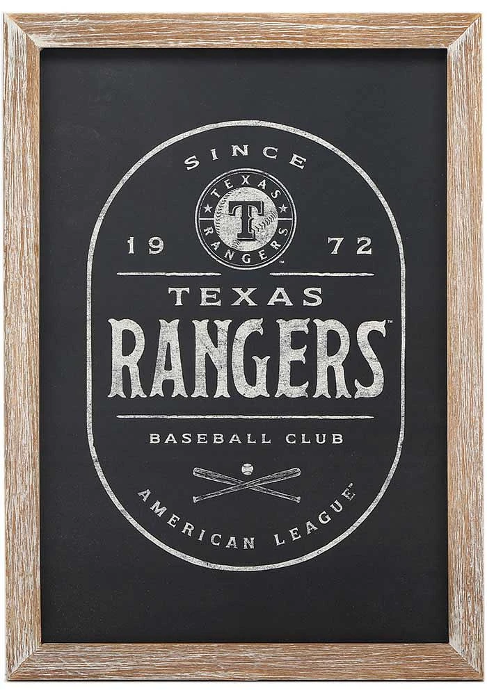 Texas Rangers Club Framed Wood Wall Wall Art