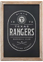 Texas Rangers Club Framed Wood Wall Wall Art