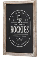 Colorado Rockies Club Framed Wood Wall Wall Art