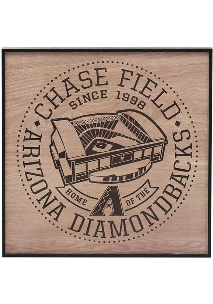 Arizona Diamondbacks Stadium Framed Wood Wall Wall Art