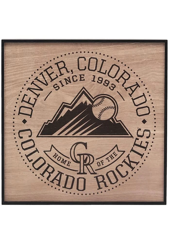Colorado Rockies Stadium Framed Wood Wall Wall Art