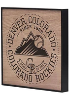 Colorado Rockies Stadium Framed Wood Wall Wall Art