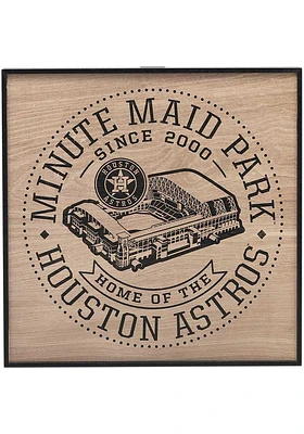 Houston Astros Stadium Framed Wood Wall Wall Art