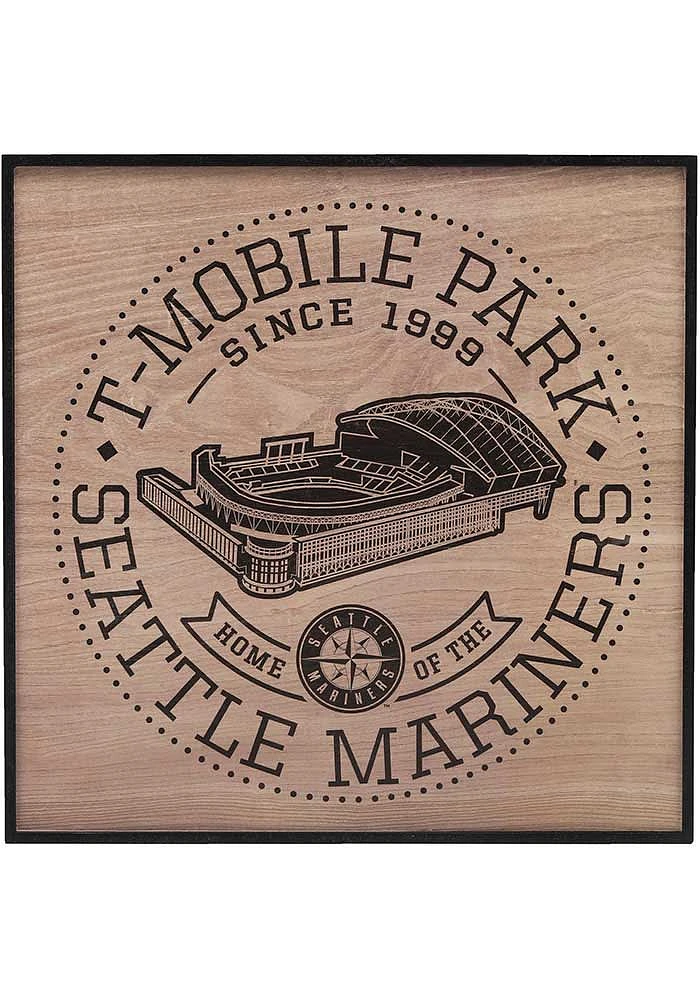 Seattle Mariners Stadium Framed Wood Wall Wall Art