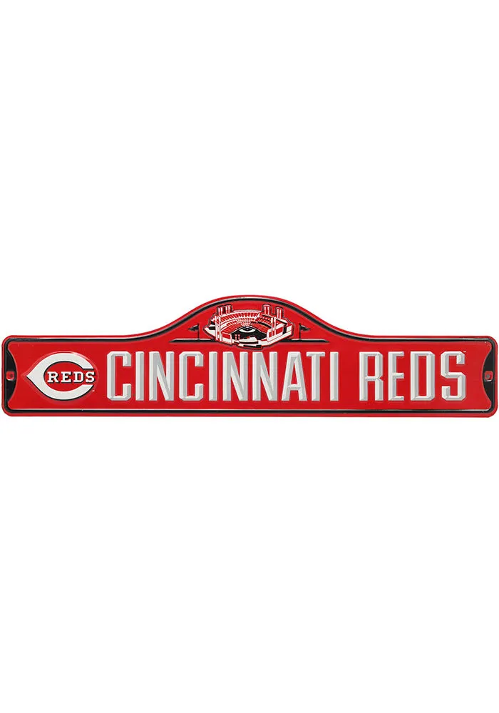 Cincinnati Reds Metal Street Sign