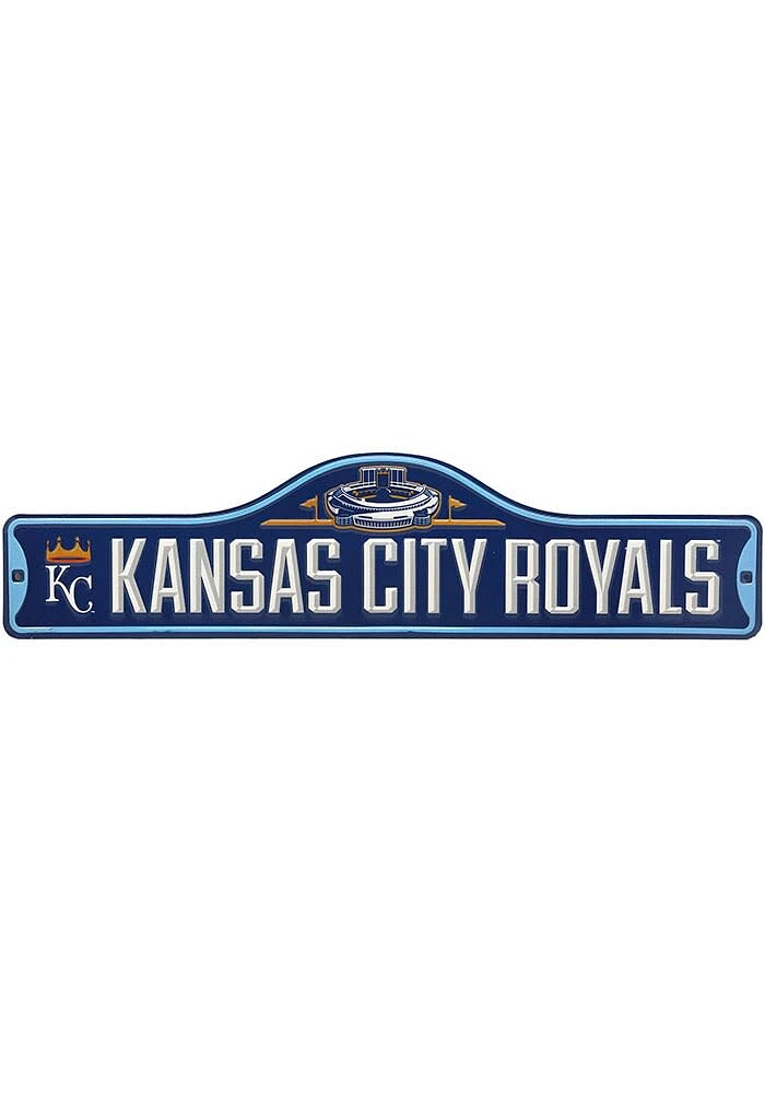 Kansas City Royals Metal Street Sign - Blue