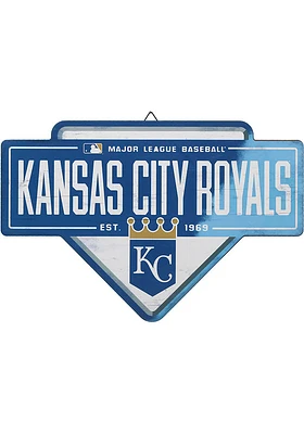 Kansas City Royals Base Wood Wall Sign - Blue