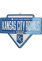 Kansas City Royals Base Wood Wall Sign - Blue