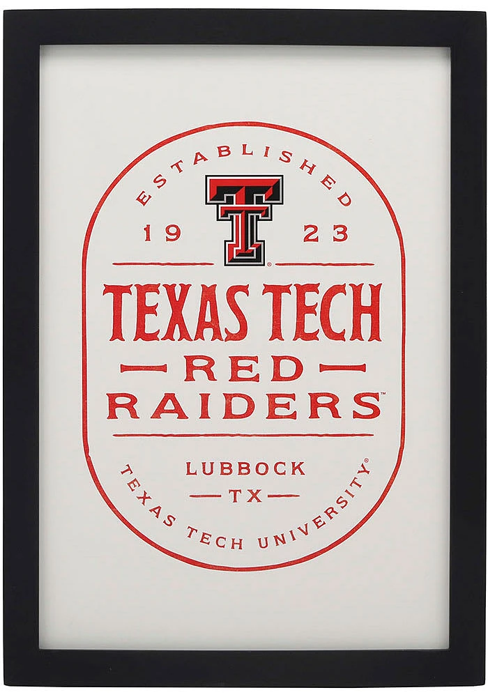 Texas Tech Red Raiders Framed Wood Wall Sign