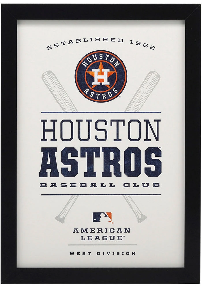 Houston Astros Framed Wood Wall Sign