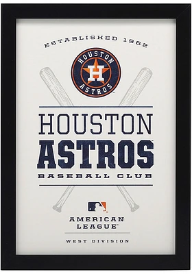 Houston Astros Framed Wood Wall Sign