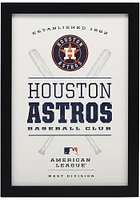 Houston Astros Framed Wood Wall Sign