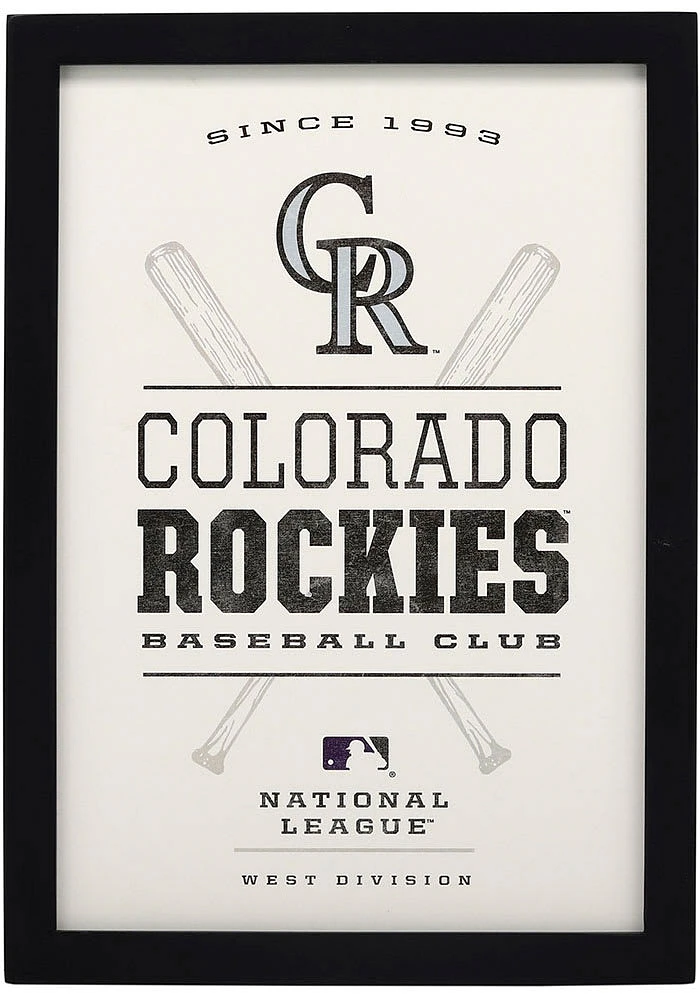 Colorado Rockies Framed Wood Wall Sign