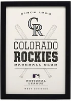 Colorado Rockies Framed Wood Wall Sign