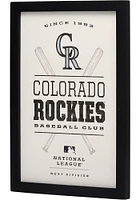 Colorado Rockies Framed Wood Wall Sign
