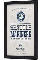 Seattle Mariners Framed Wood Wall Sign