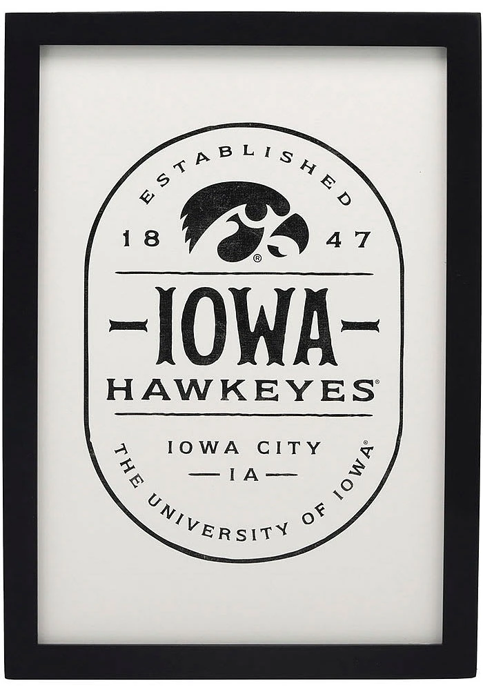 Iowa Hawkeyes Team Framed Wood Wall Sign