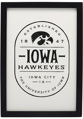 Iowa Hawkeyes Team Framed Wood Wall Sign