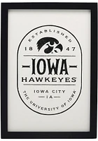 Iowa Hawkeyes Team Framed Wood Wall Sign