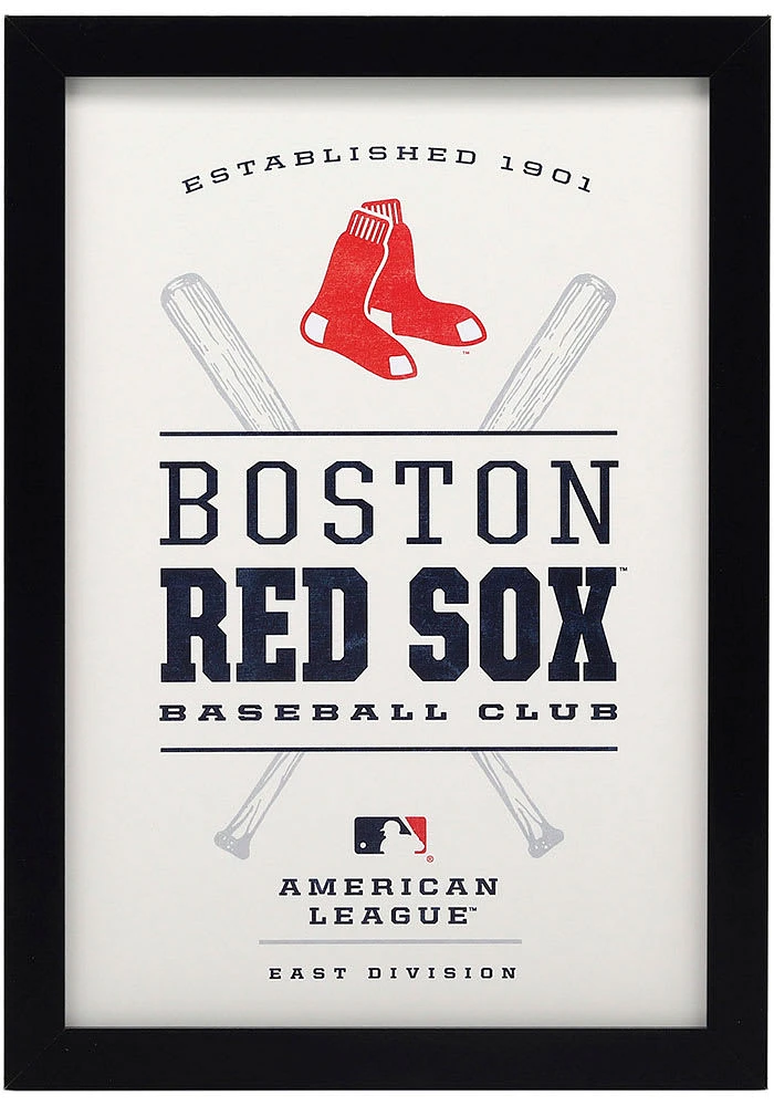 Boston Red Sox Framed Wood Wall Sign