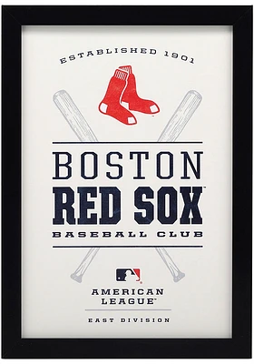 Boston Red Sox Framed Wood Wall Sign