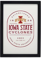 Iowa State Cyclones Framed Wood Wall Sign