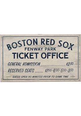Boston Red Sox Vintage Ticket Office Wall Sign