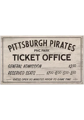 Pittsburgh Pirates Vintage Ticket Office Wall Sign