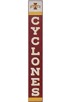 Iowa State Cyclones Vertical Wood Wall Sign - Red