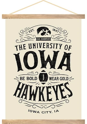 Iowa Hawkeyes 18x27 Canvas Banner Wall Art