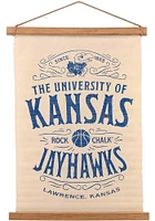 Kansas Jayhawks 18x27 Canvas Banner Wall Art - Tan