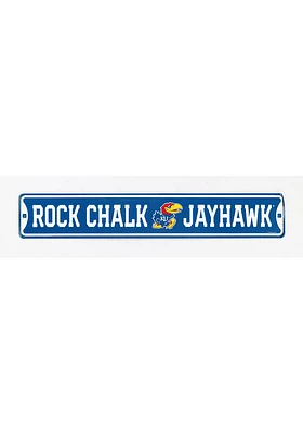 Kansas Jayhawks 30x5 Rock Chalk Metal Street Sign