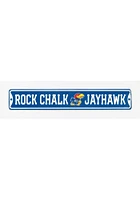 Kansas Jayhawks 30x5 Rock Chalk Metal Street Sign